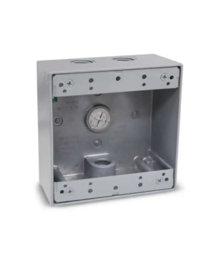 Caja cuadrada 4*4 p/interperie 1/2" (3salida) MAVIJU metal