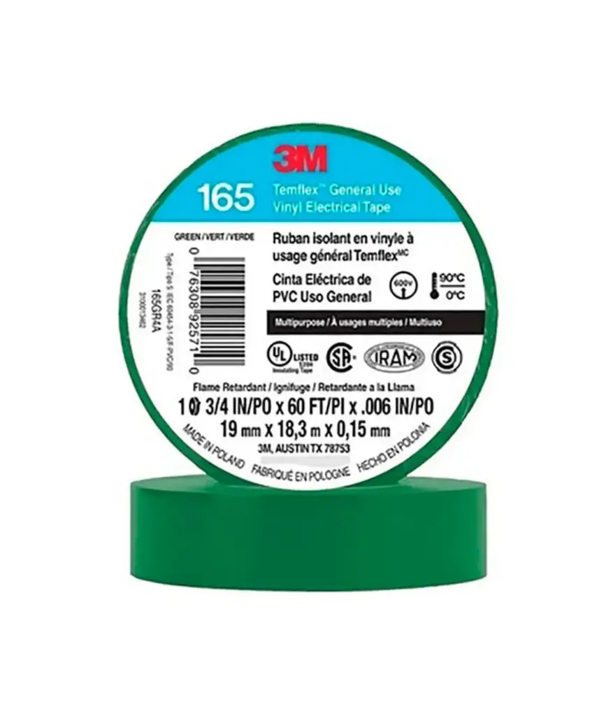 Cinta aislante Verde 20 yds 3M/AMERICANLITE