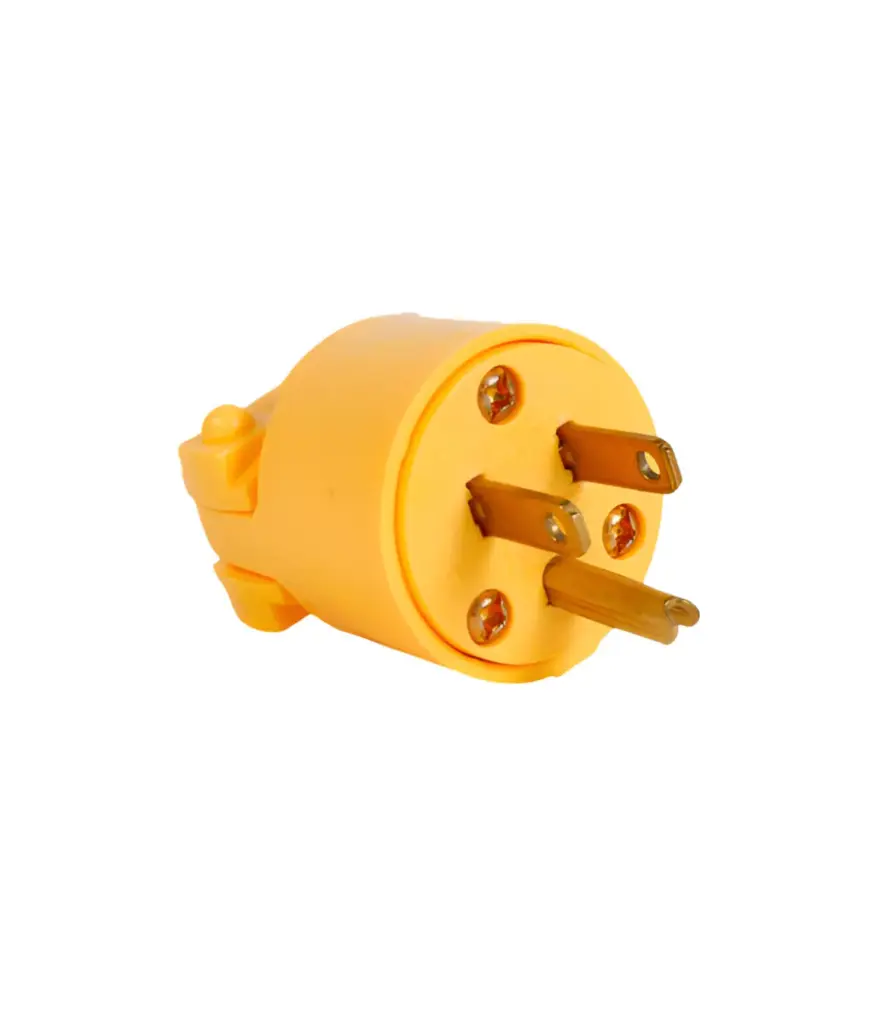 Enchufe polarizado cooper amarillo (4867)