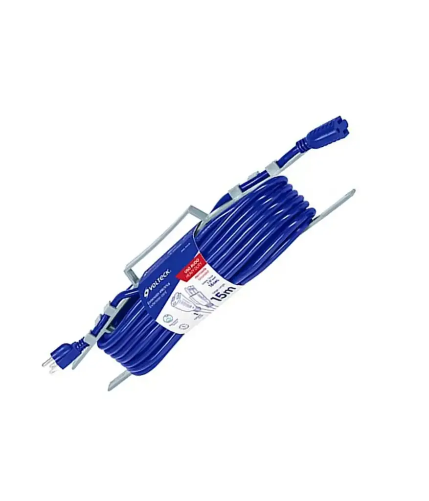 Extension 15mt (1servicios) polarizado c/azul 16AWG VOLTECK