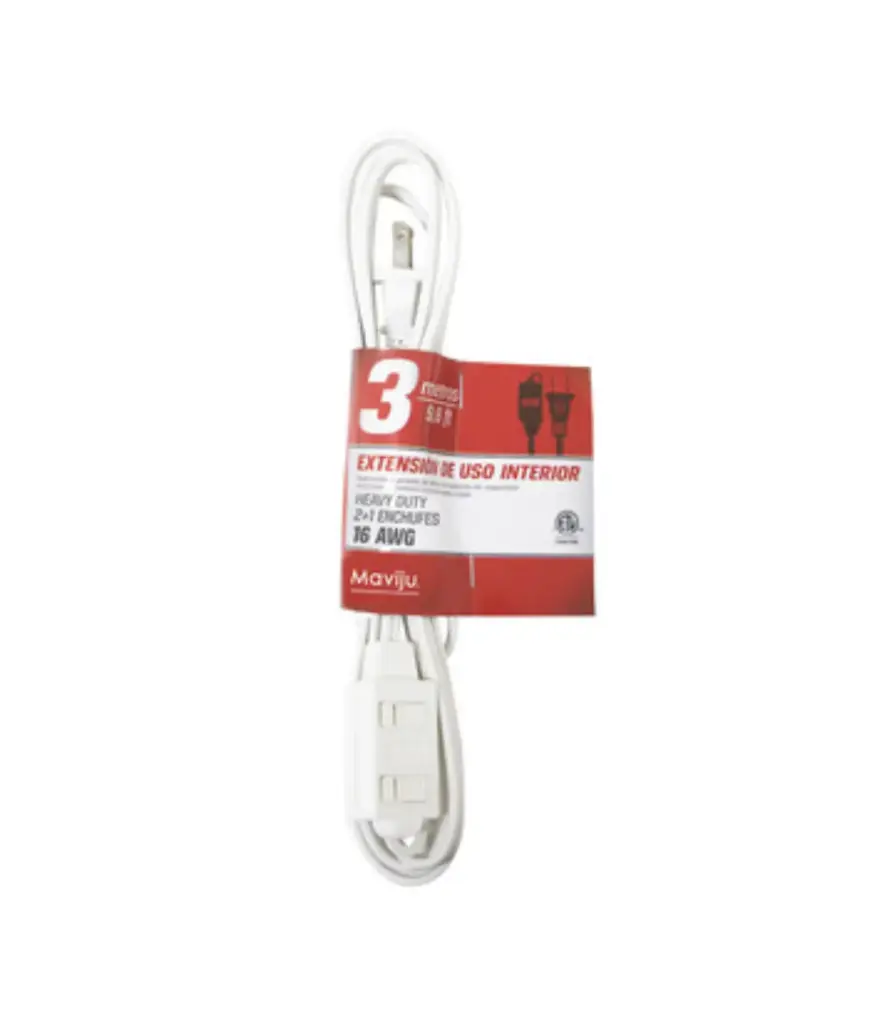 Extension 3mt (3 servicios)c/blanco 2*16 MAVIJU