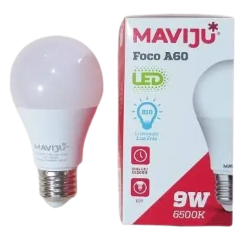 Foco LED 9W 100/240v rosca E27 MAVIJU LUZ CALIDA