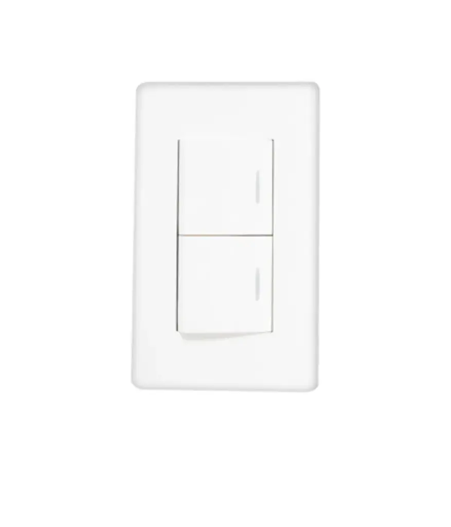 Interruptor doble p/empotrar MAVIJU blanco 10A 125V
