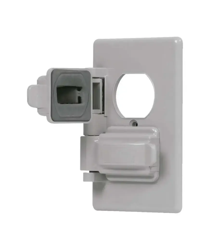 Placa interperie 2 servicios PLASTICA t/protectora