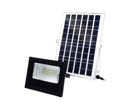 Reflector LED Solar 50w 110V IP65 c/panel 2pzs 6500k ECOLED