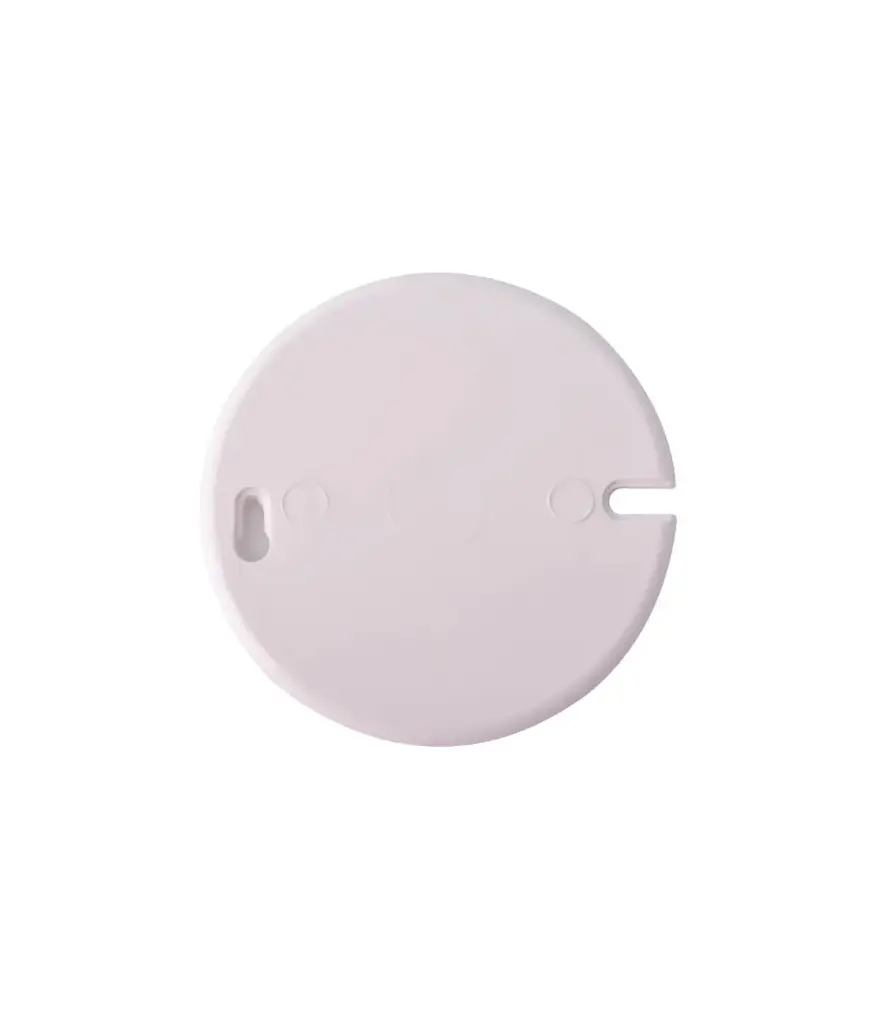 Tapa plastica ciega PVC p/cajetin redonda grande