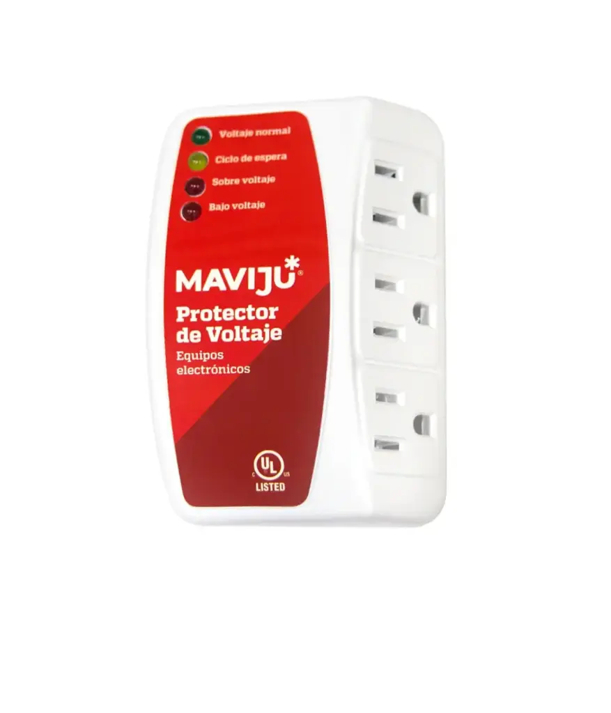 Toma Protector Voltaje 3serv. 120V 15amp MAVIJU equipo electronico
