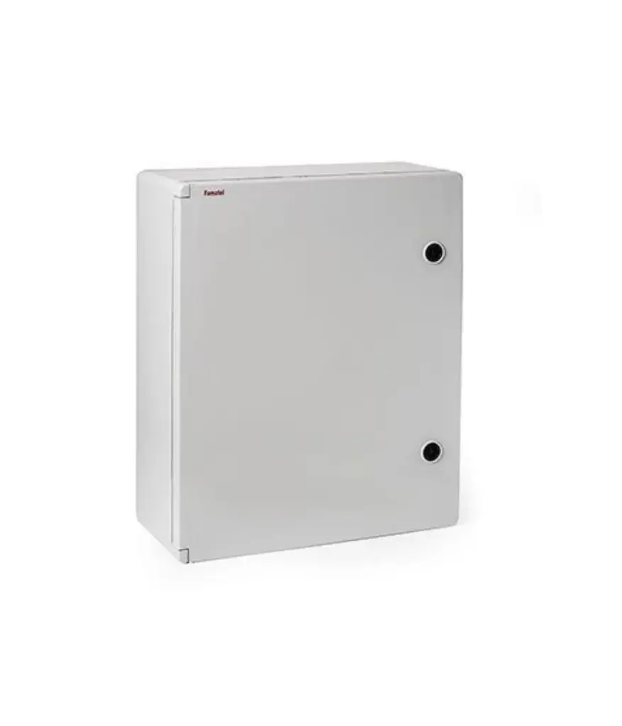 Caja tablero gris plastico H-B 60x40x20cm c/plafon FAMATEL