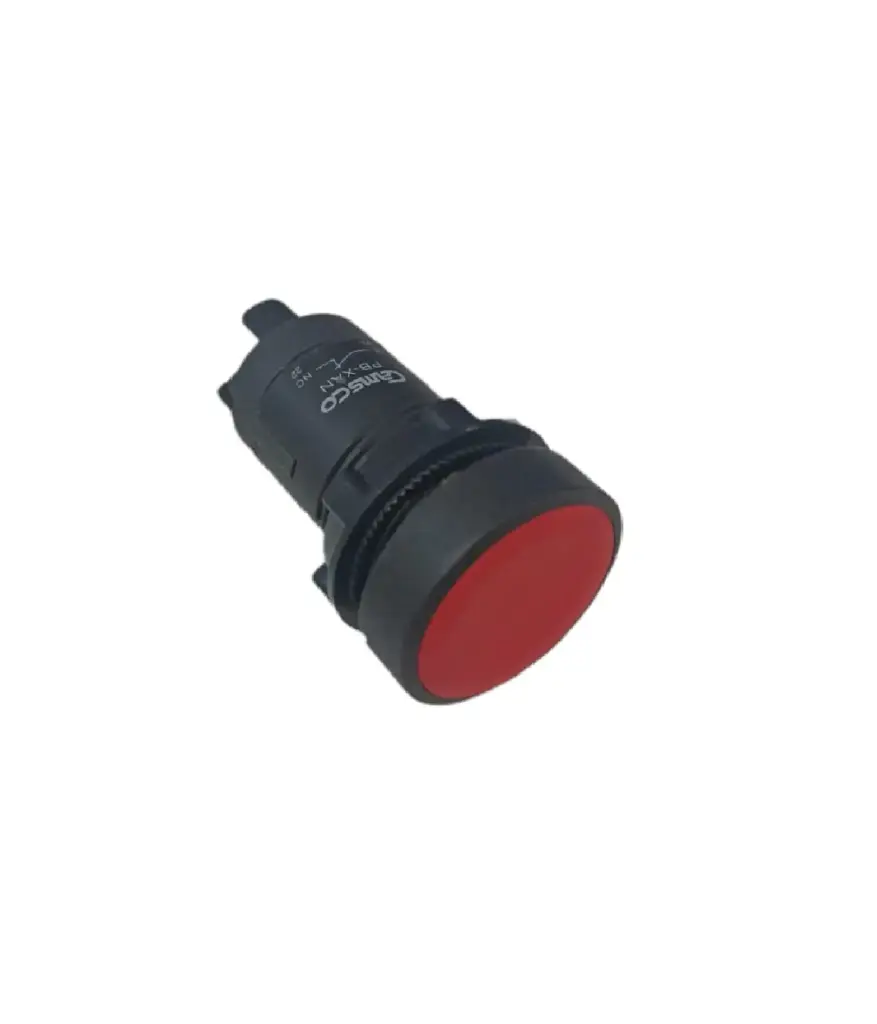 PULSADOR 22MM ROJO PLAST SIMPLE CAMSCO