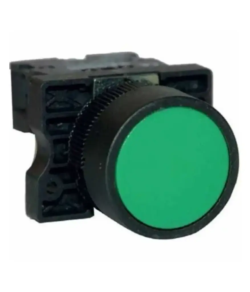 PULSADOR 22MM VERDE PLAST SIMPLE CAMSCO