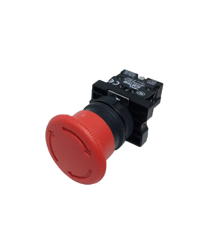 Pulsador CSC Emerg. c/retencion  roja 22mm (LMB-BS5/LMB-ES5)