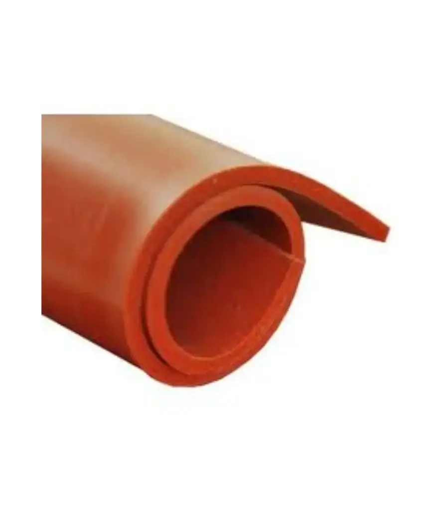 Caucho rojo siliconado sin lona 4.8 x 1.20mtr alto (mt)