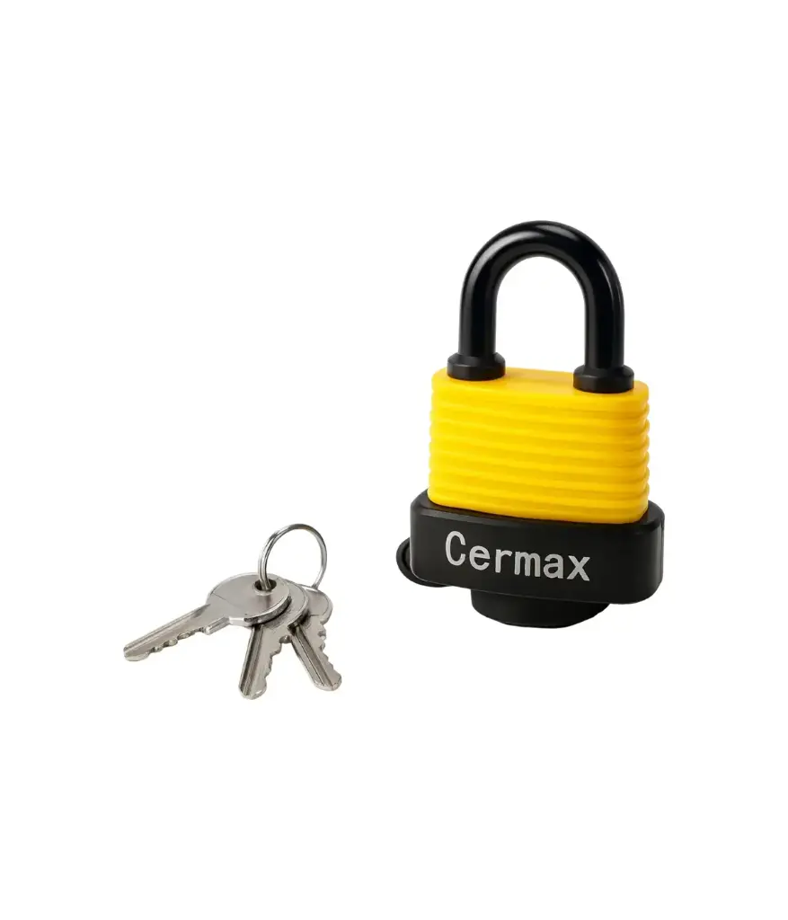 Candado 48MM p/intemperie hierro recubierto Vinyl CERMAX 340