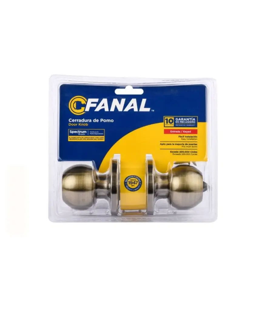 Cerradura pomo/dormit 90450-004 FANAL Bronce antiguo