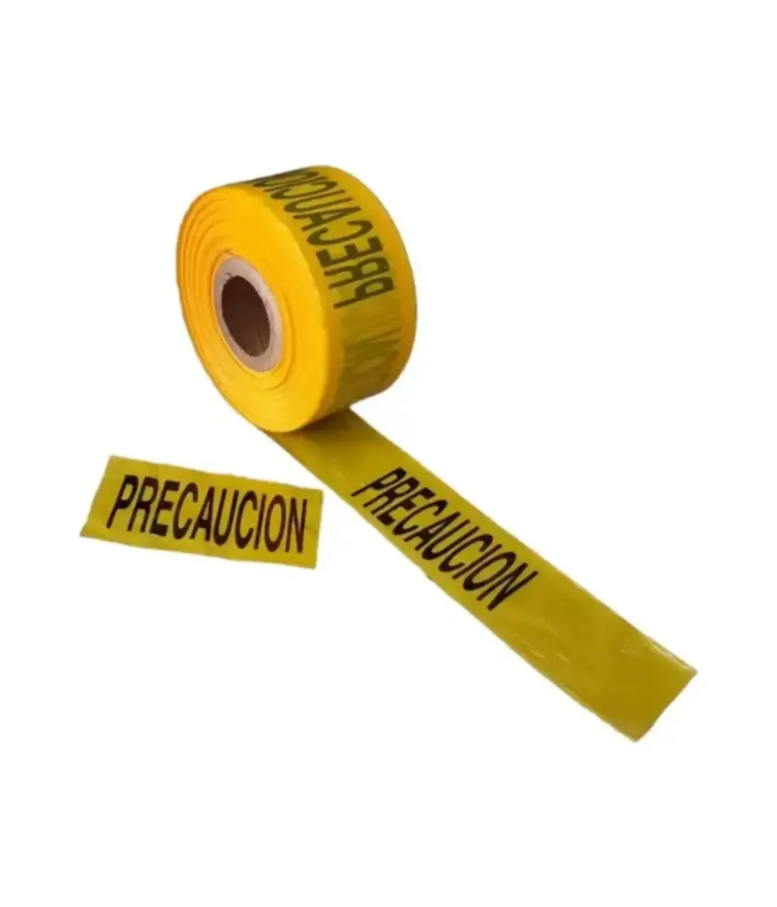 cinta perimetral "PRECAUCION"  AMARILLO 305 mtr.