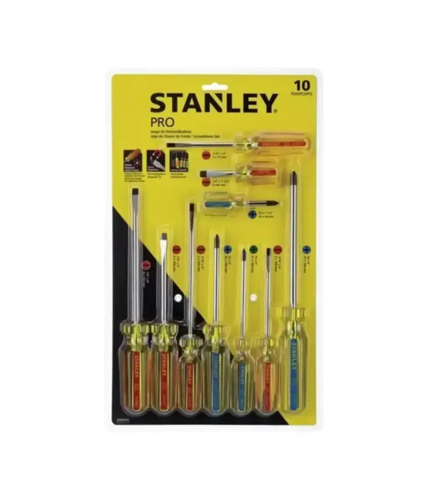 Destornillador (10 pzs) plano/estrella STANLEY 95IB STHT69-172
