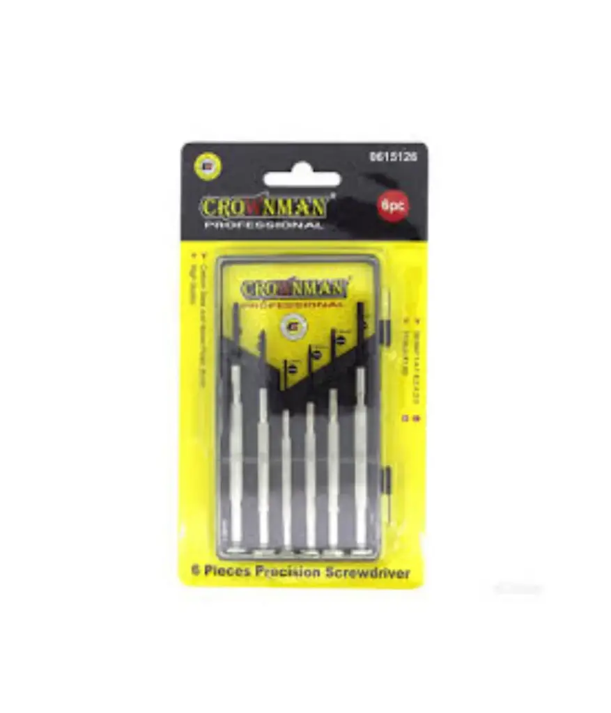 Destornillador (6 pzs) p/relojero CROWNMAN (0615126)