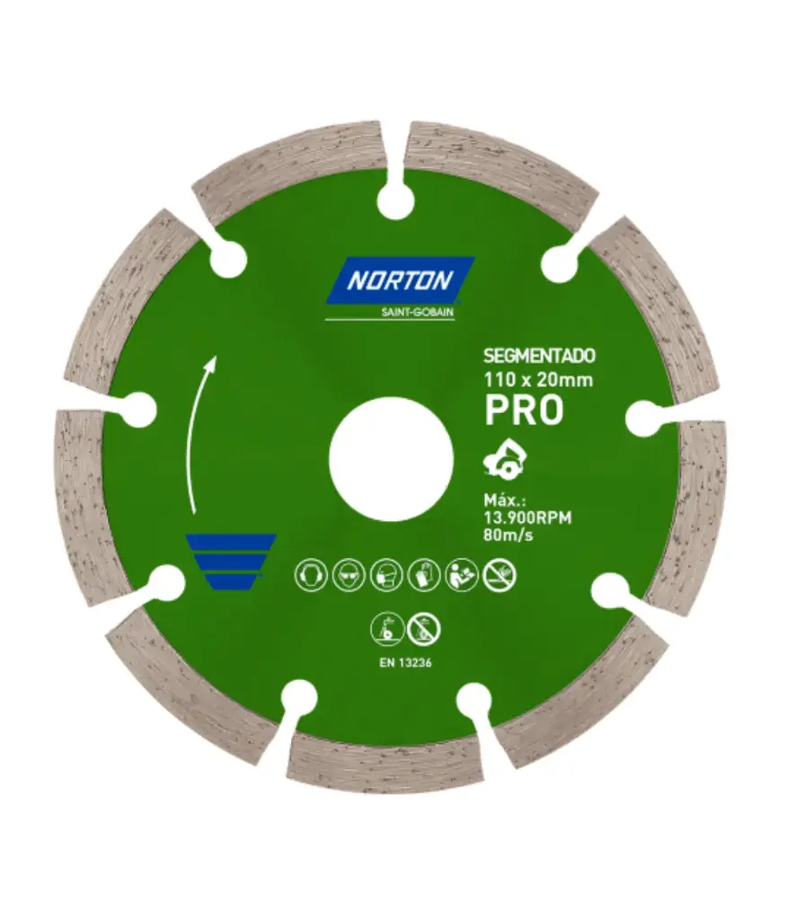 Disco de diamante 4 (110mm) NORTON PRO segmentado