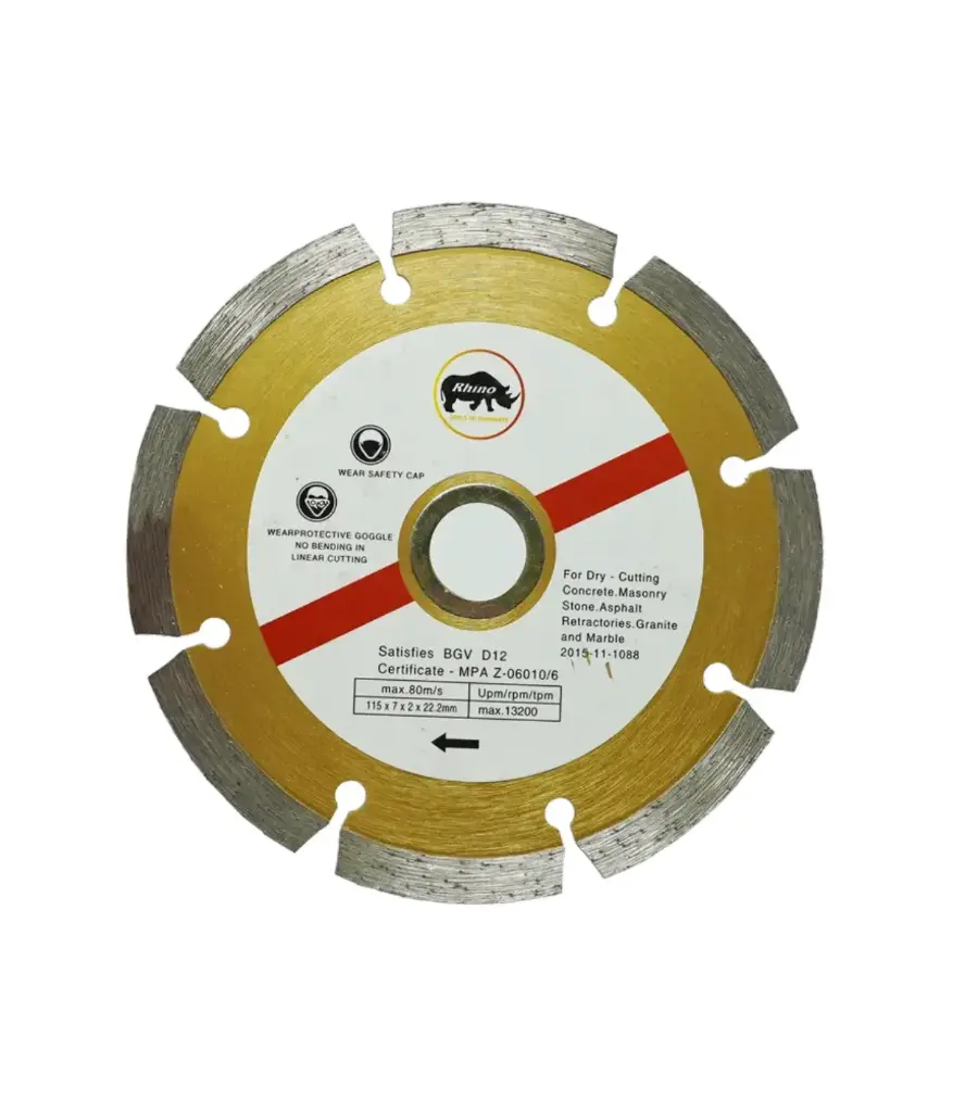 Disco de diamante 4 1/2 Rhino SEGMENTADO piedra/seca