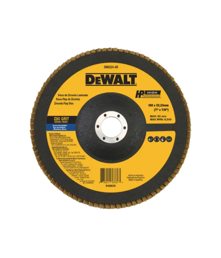 Disco lija FLAP 7"x 7/8" #80 DEWALT (DW8324)