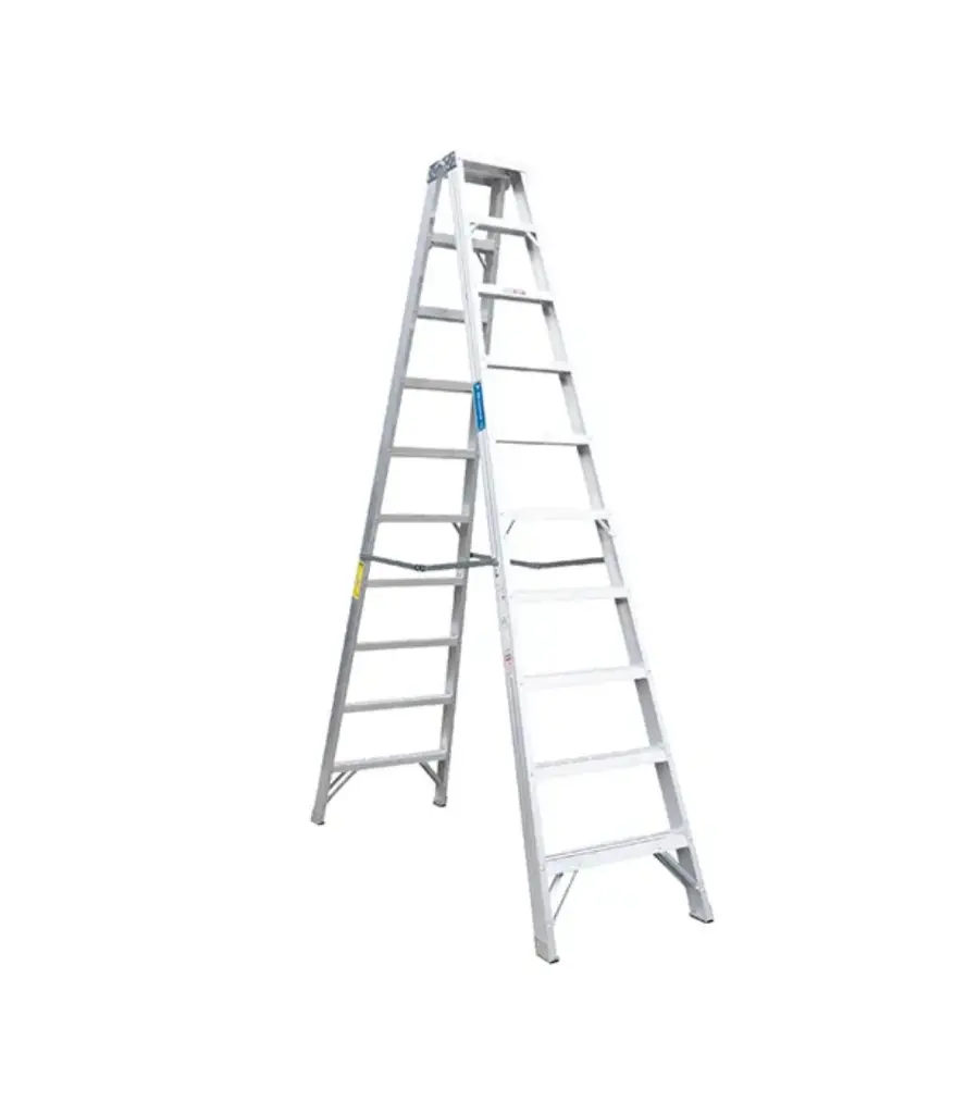Escalera de tijera de ALUMINO 10 escalones 3.03mtr KREUZ 150KG