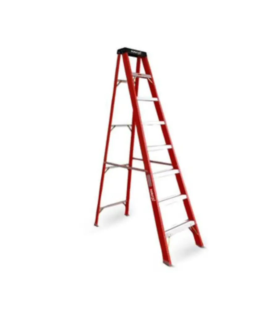 Escalera de tijera de Fibra vidrio 8 escalones 2.44mtr s/bandeja MAVIJU