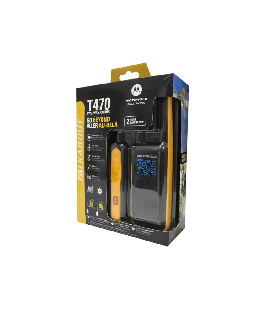 RADIO MOTOROLA 2 UND- 35millas T470 c/cargador (par)