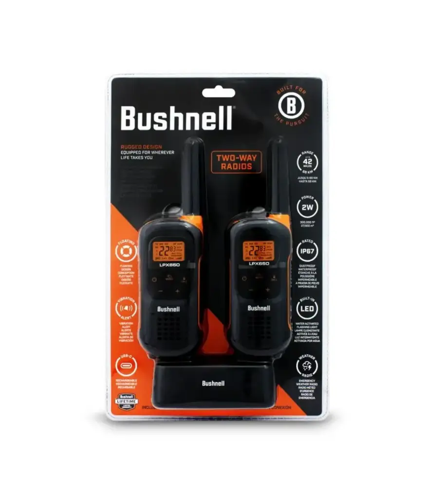 Radio intercomunicador 2 UND- 36 millas Bushnell