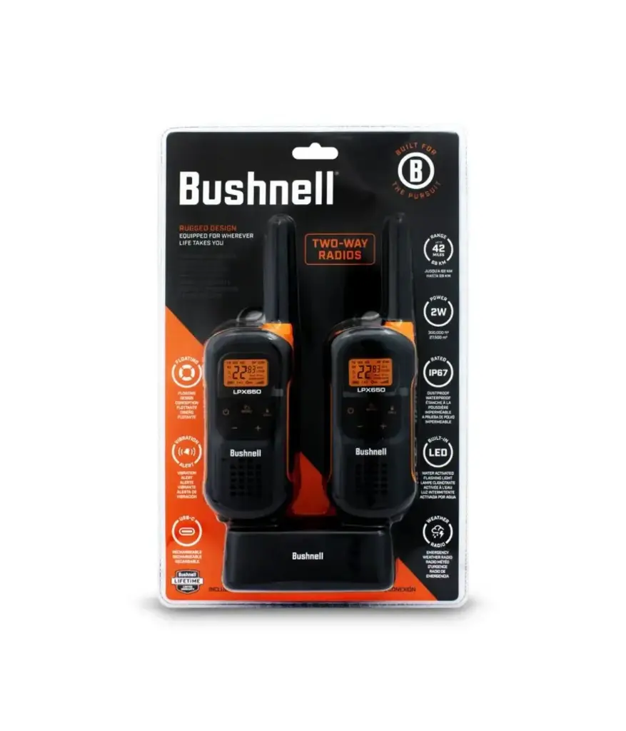Radio intercomunicador 2 UND- 42 millas Bushnell