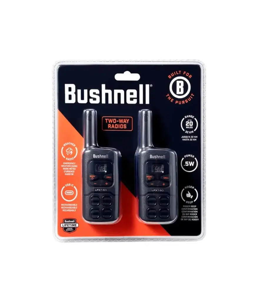 Radio intercomunicador 2 UND- 20 millas Bushnell