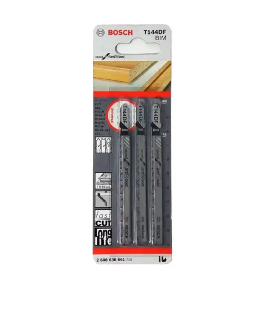 Sierra p/caladora p/madera (Jgo 3 unid) T144DF BIM BOSCH