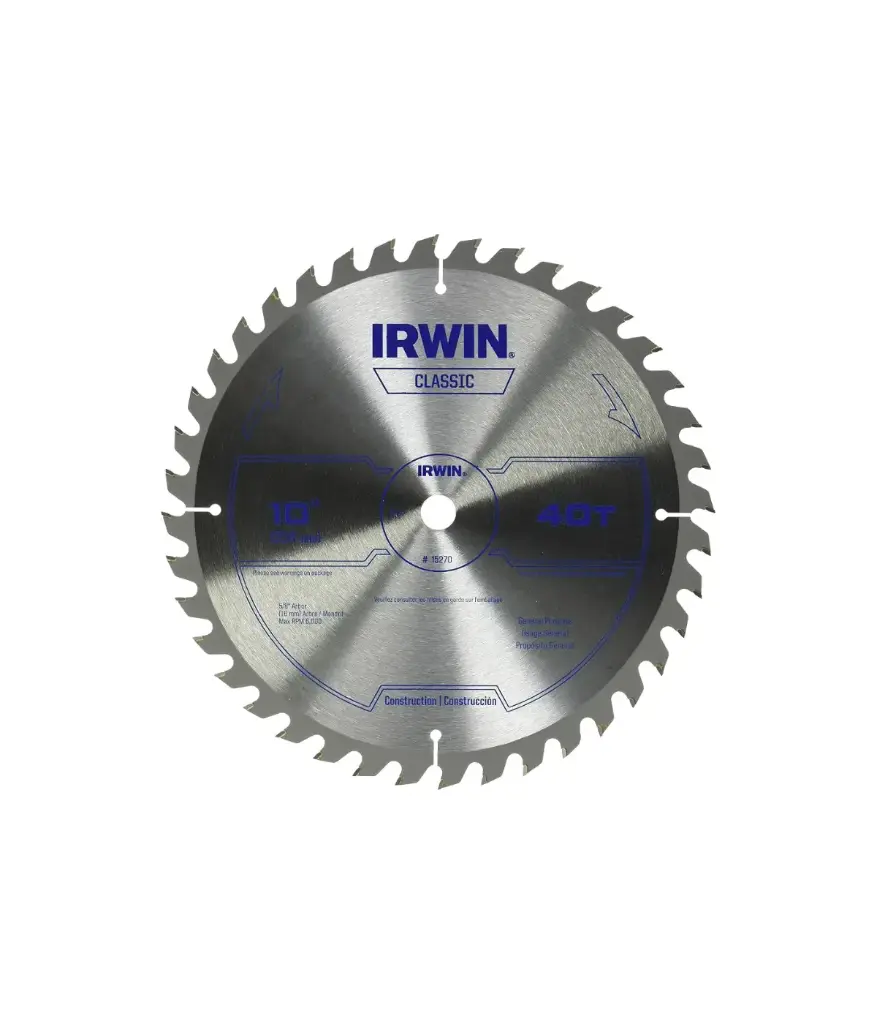 Sierra circular p/madera 10" 40T IRWIN