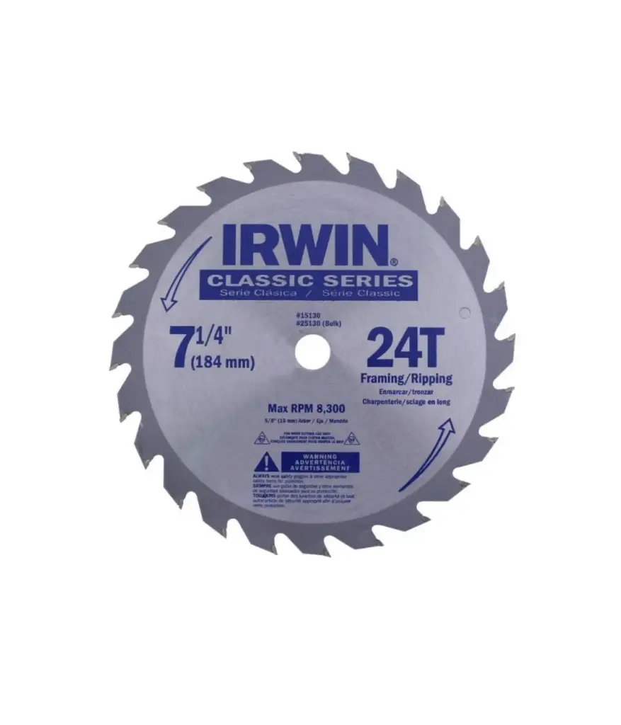 Sierra circular p/madera 7-1/4" 24D IRWIN