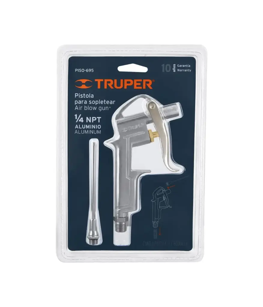 pistola p/sopletear 1/4NPT (90psi) Aluminio PISO-695 TRUPER