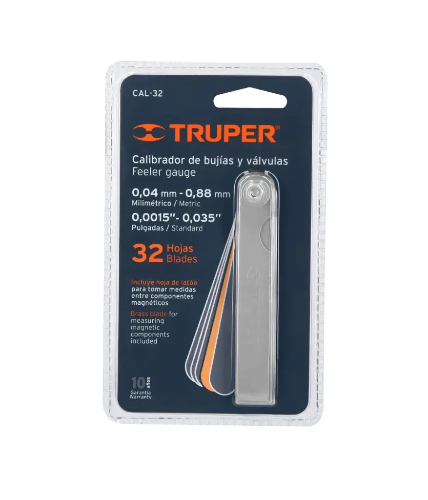 Calibrador 32 HOJAS 0.04mm - 0.88mm TRUPER (CAL-32)