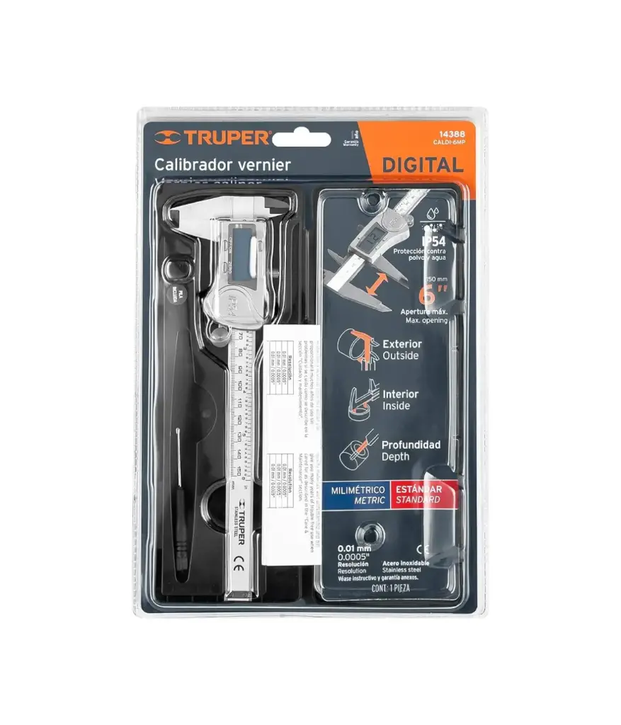 Calibrador Digitales 6" TRUPER CALDI-6MP