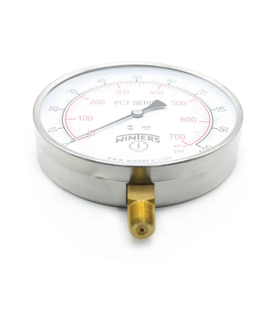 Manometro 100 PSI 1/4" glycerina WINTERS