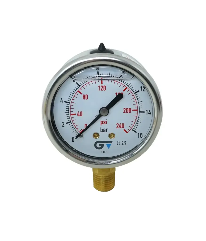 Manometro 240 PSI 1/4" glycerina GENEBRE