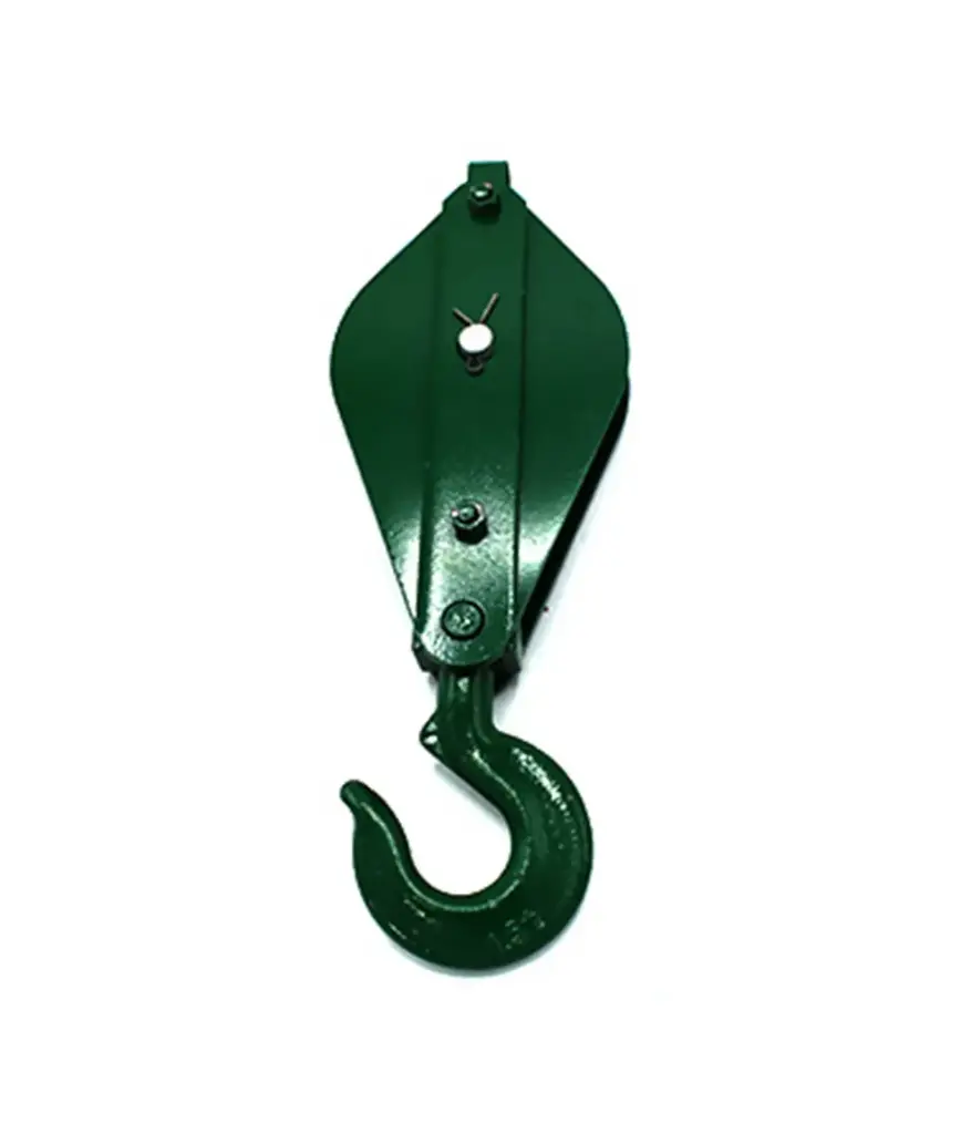 Polea c/gancho 1 rueda color rojo/verde 5" TW