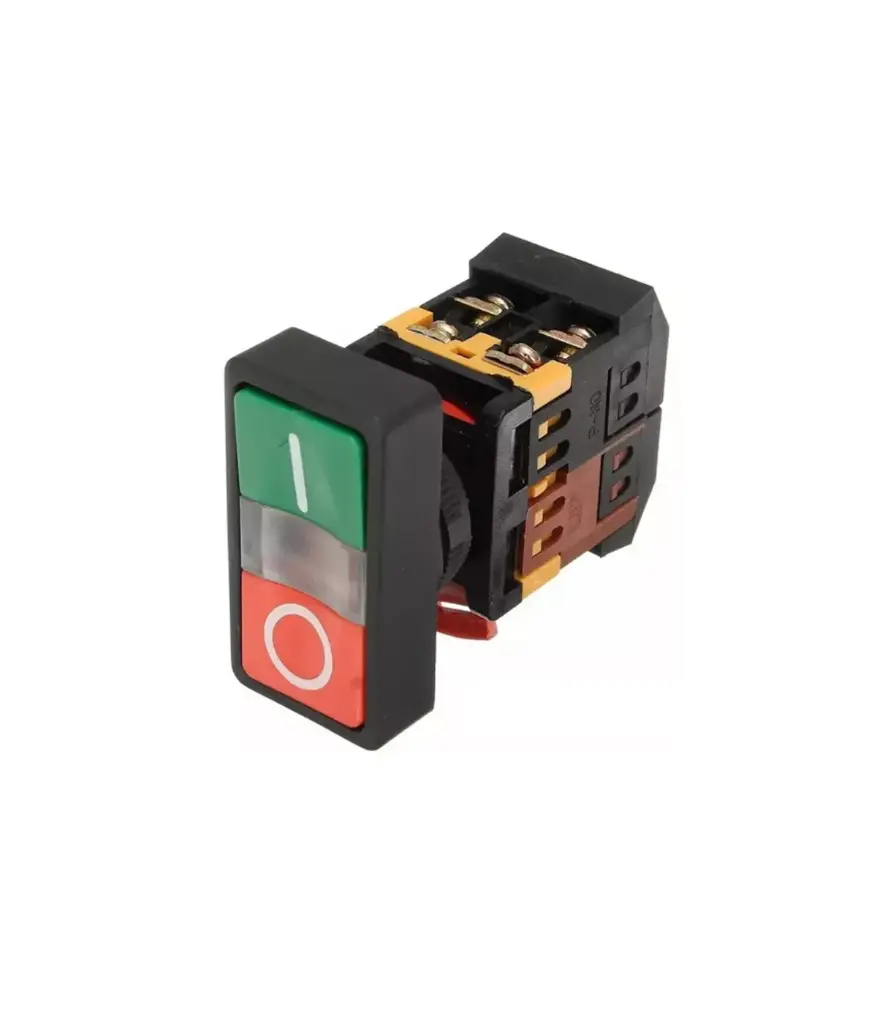 Pulsador doble I-O luminoso PLAST. CSC (AS-22N)