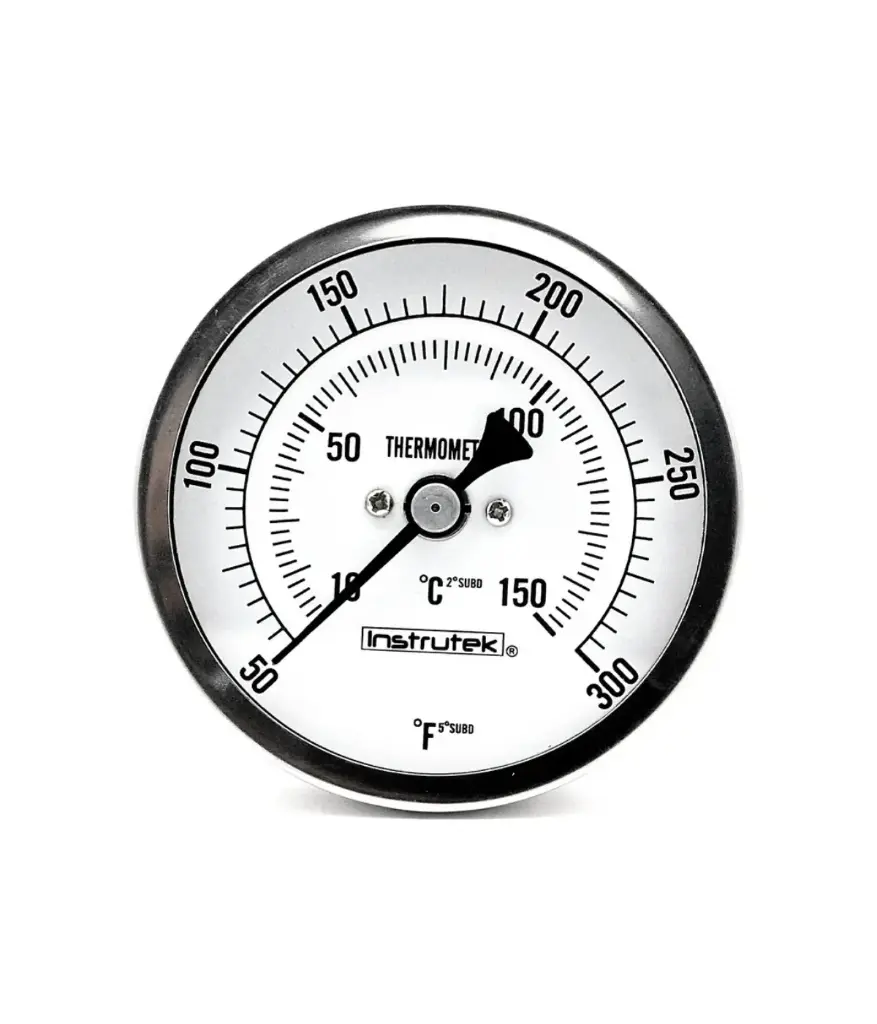 Termometro dial 3" - vastago 6"  - 10/150°C 300°F (TEWIU041)