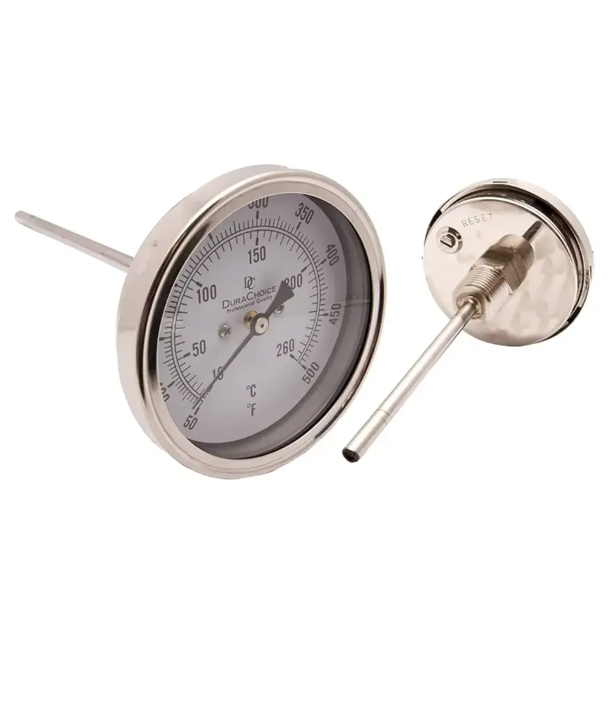Termometro dial 3" - vastago 6"  10/260°C  (TEWIU044)