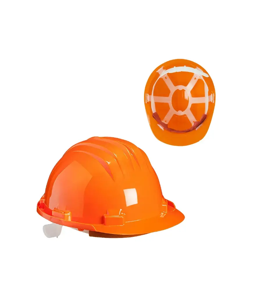Casco NARANJA de seguridad (con arnes) CLIMAX