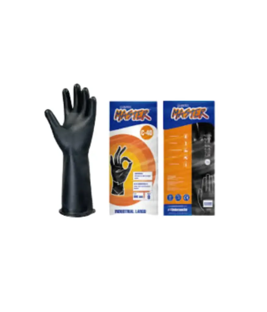 Guantes de caucho # 9 Master Industrial LARGO