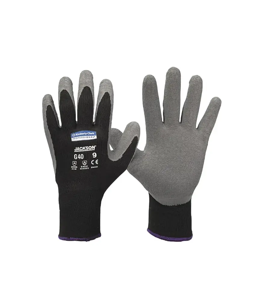 Guantes de lana 9 G40 cubierto de brea JACKSON Kleenguard REF (Negro filo morado)