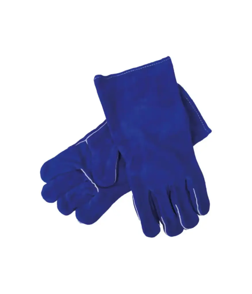 Guantes de cuero 16" para soldar AZUL