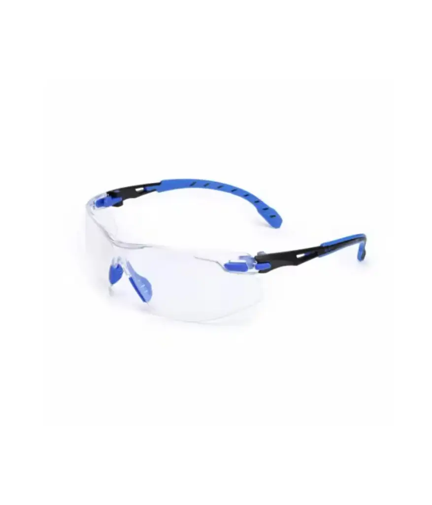 Lente policarb. Transparente filo azul/negro SAFETY GOGGLES