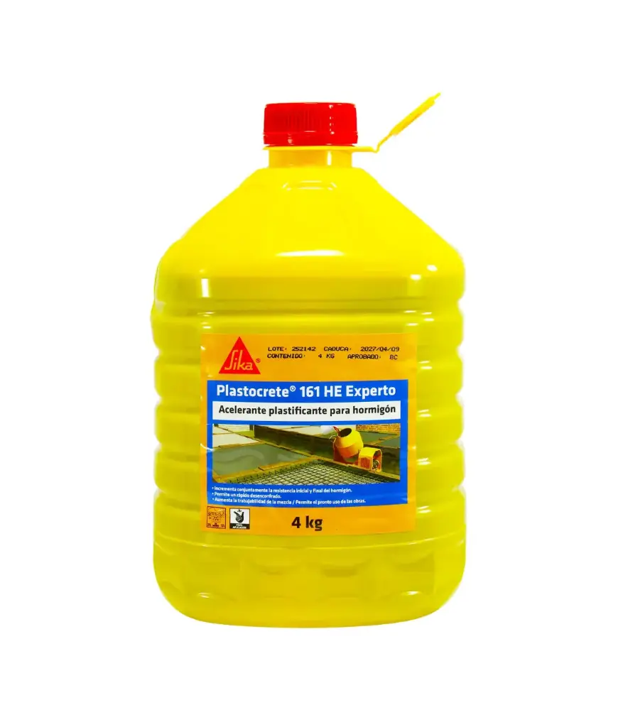 Sika Plastocrete 161 HE 4kg ACELERANTE HORMIGON