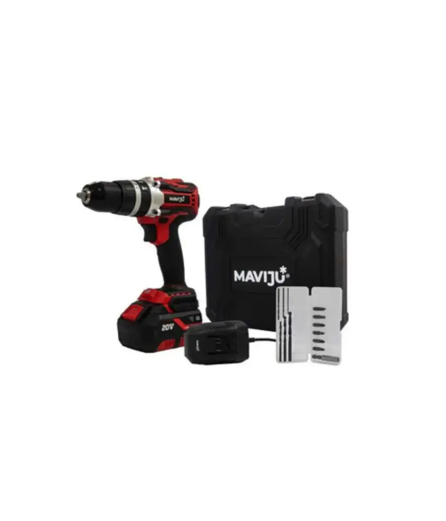 Taladro 1/2 MAVIJU Inalamb. Percut. 20v 1650rpm Bat.4amp c/accesorios (HE070077)