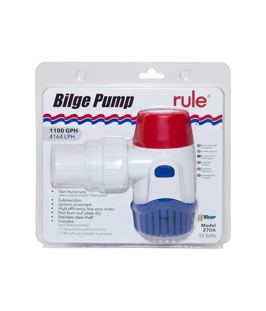 Bomba Sumergible Rule 1100 GPH/12V